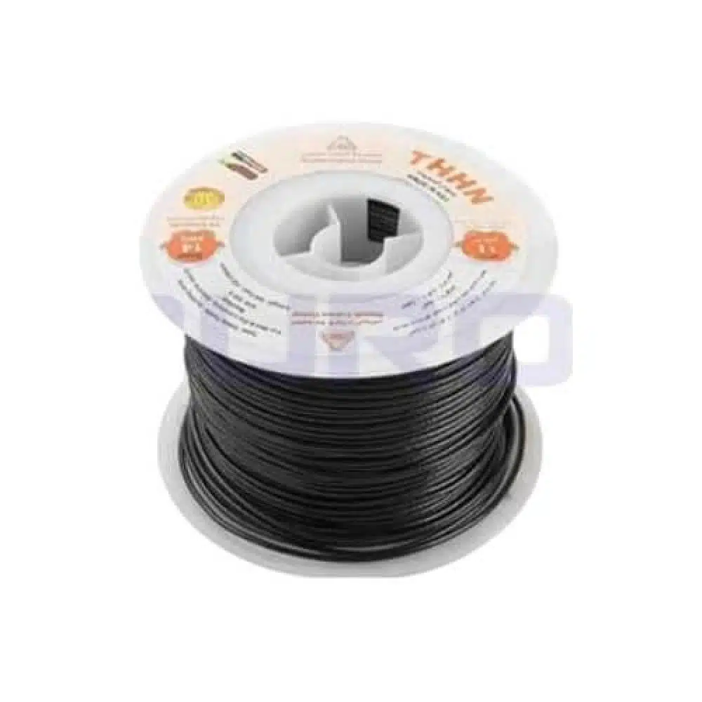 سلك نحاس من كابلات الرياض - 450 750 فولت - طول اللفه 500 قدم - AWG THNN AWG8 PVC - اسود سلك نحاس أسود عالي الجودة للتمديدات الكهربائية - العليان