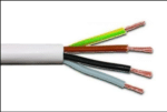 كابل مرن (فلكسيبل) نحاس PVC  - مقاس 10×4 - طول اللفه 91.44 متر - 300/500 فولت - ابيض