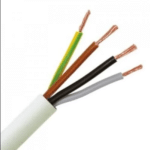 كابل مرن (فلكسيبل) نحاس PVC  - مقاس 4×4 - طول اللفه 91.44 متر - 300/500 فولت - ابيض
