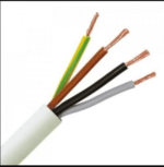 كابل مرن (فلكسيبل) نحاس PVC  - مقاس 4×4 - طول اللفه 91.44 متر - 300/500 فولت - ابيض