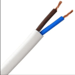 كيبل مرن (فلكسيبل) نحاس PVC  - مقاس 2×16 - طول اللفه 91.44 متر - 300/500 فولت - ابيض